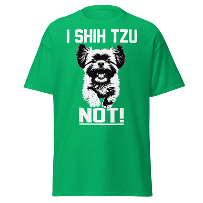 I Shih Tzu Not T-Shirt - Funny Dog Lover Pun Tee - Irish Green - T-Shirts Online