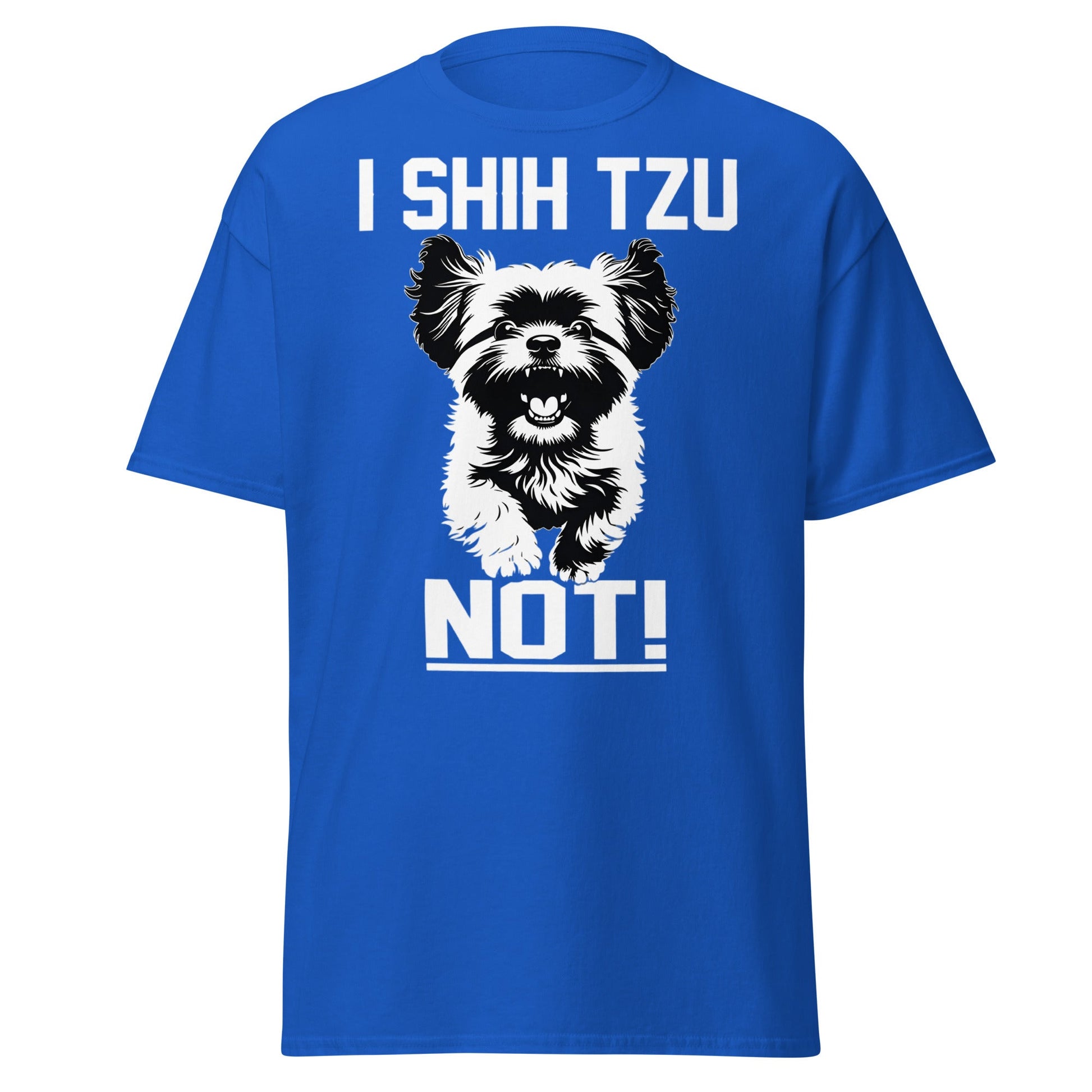 I Shih Tzu Not T-Shirt - Funny Dog Lover Pun Tee - Royal - T-Shirts Online