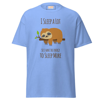 I Sleep a Lot T-Shirt | Sloth Tee - Carolina Blue - T-Shirts Online