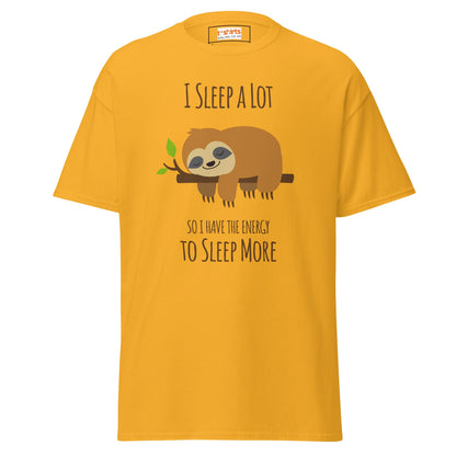 I Sleep a Lot T-Shirt | Sloth Tee - Gold - T-Shirts Online