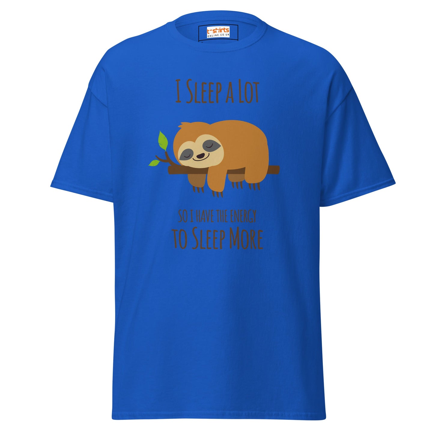 I Sleep a Lot T-Shirt | Sloth Tee - Royal - T-Shirts Online
