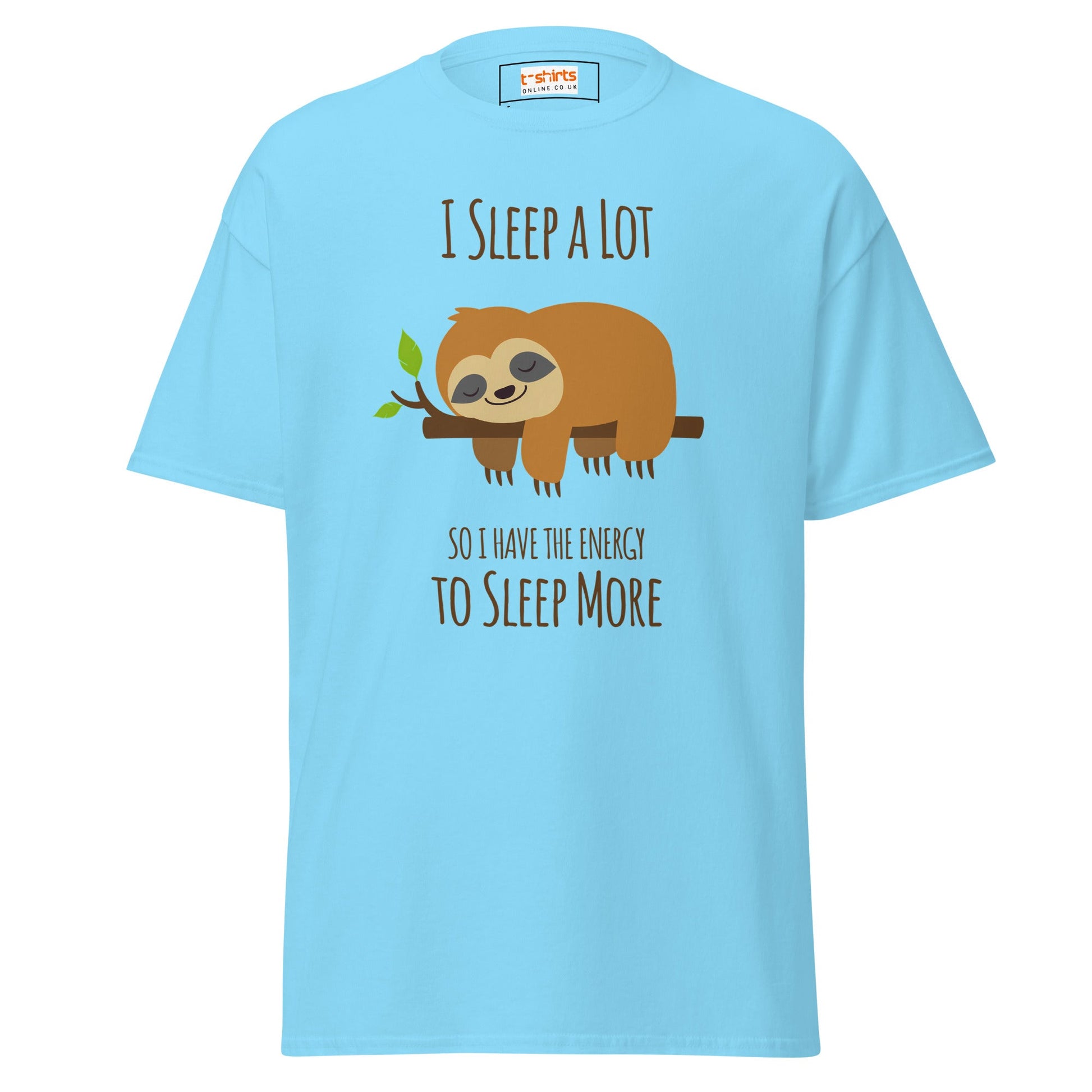 I Sleep a Lot T-Shirt | Sloth Tee - Sky - T-Shirts Online