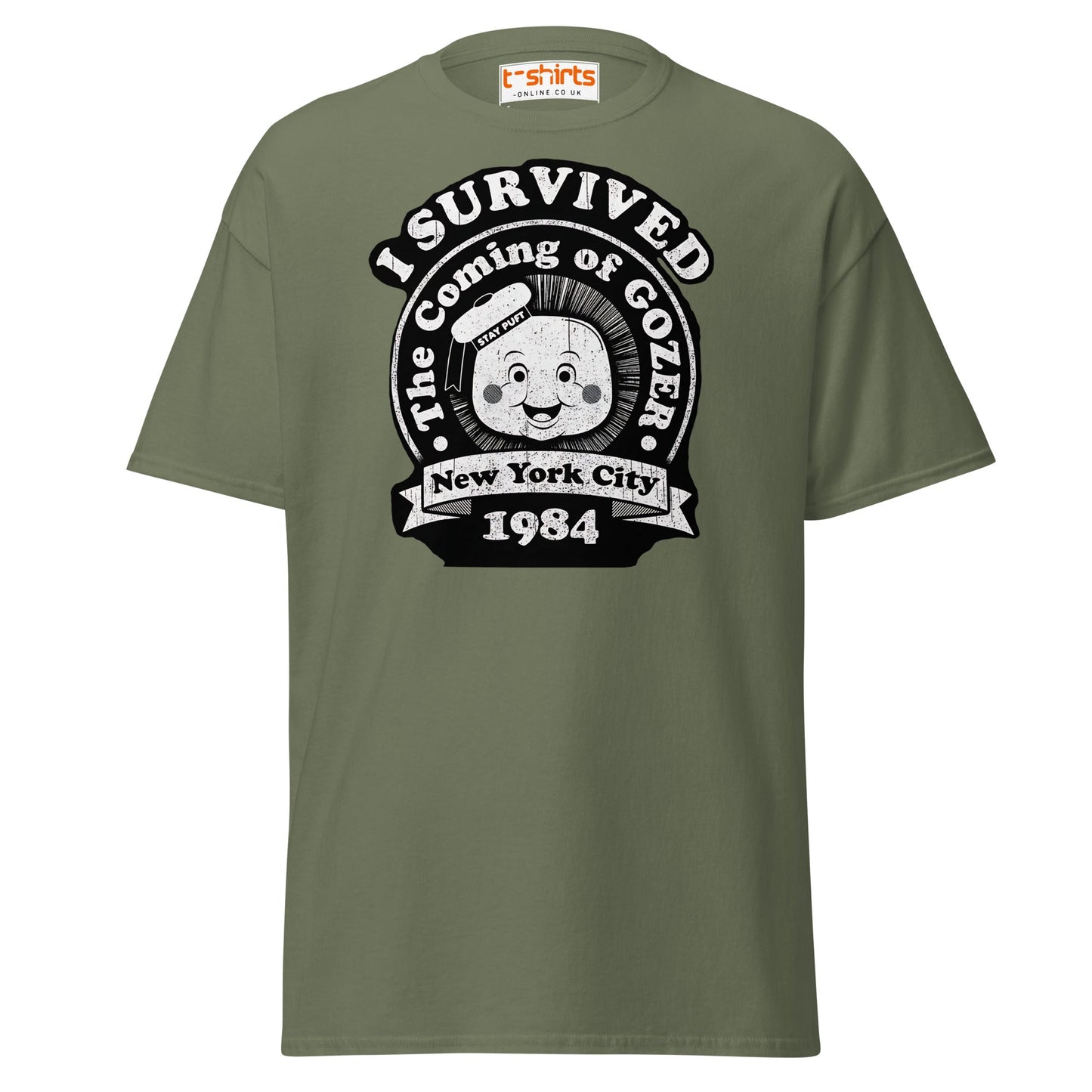 I Survived Gozer T-Shirt - Military Green - T-Shirts Online
