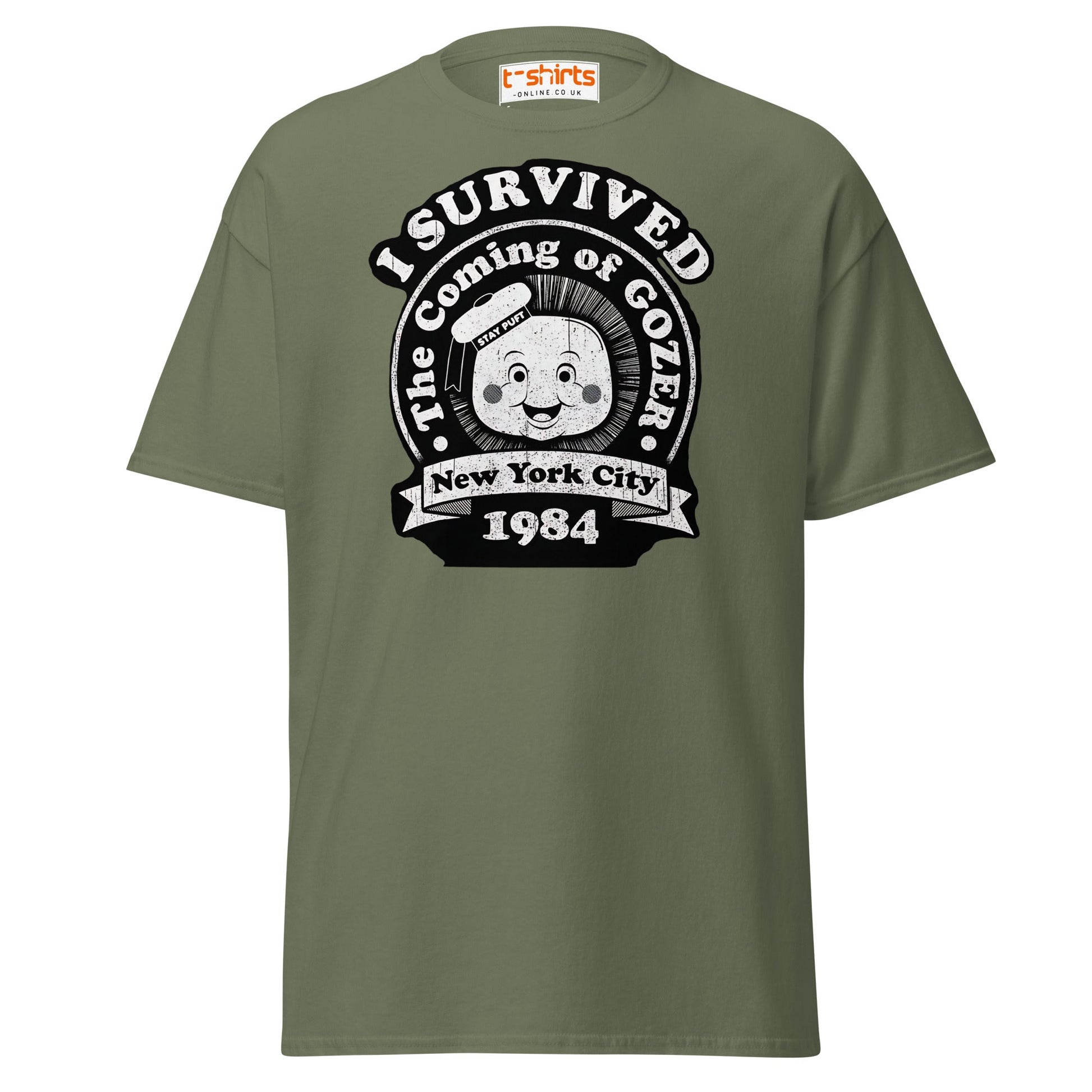 I Survived Gozer T-Shirt - Military Green - T-Shirts Online
