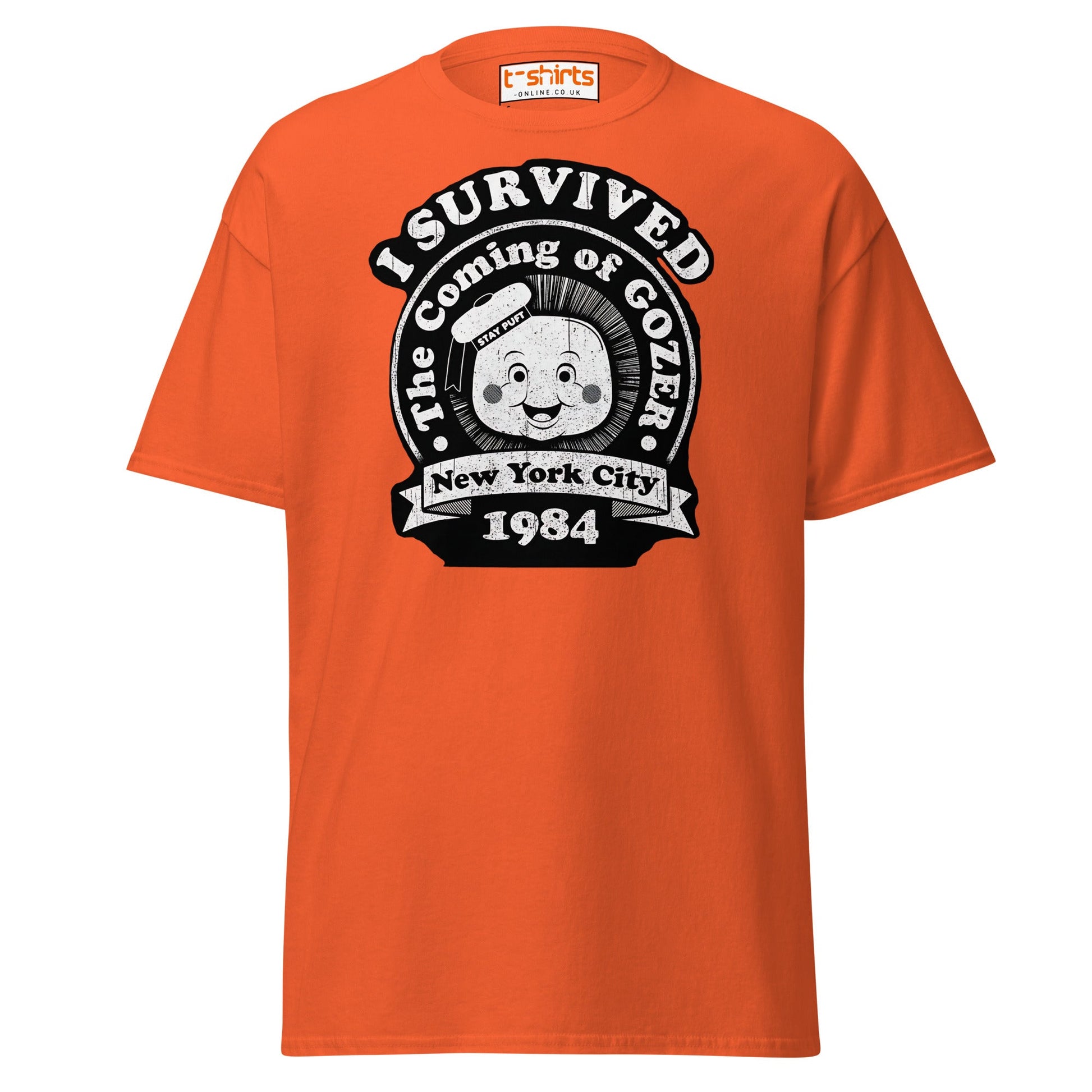 I Survived Gozer T-Shirt - Orange - T-Shirts Online