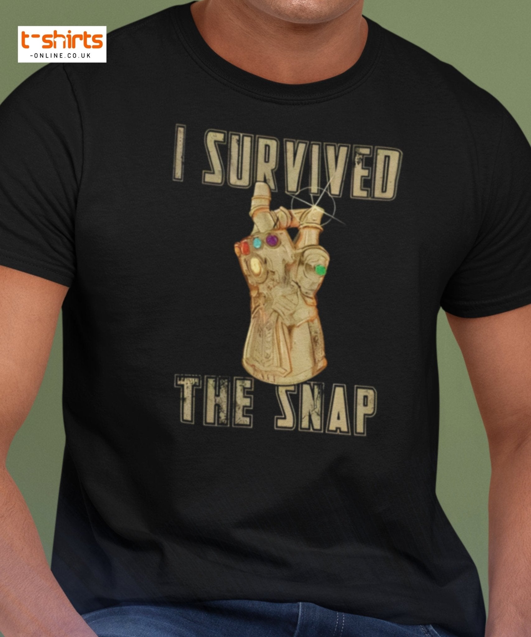 I Survived The Snap T-Shirt | Funny Marvel Parody Tee - Maroon - T-Shirts Online
