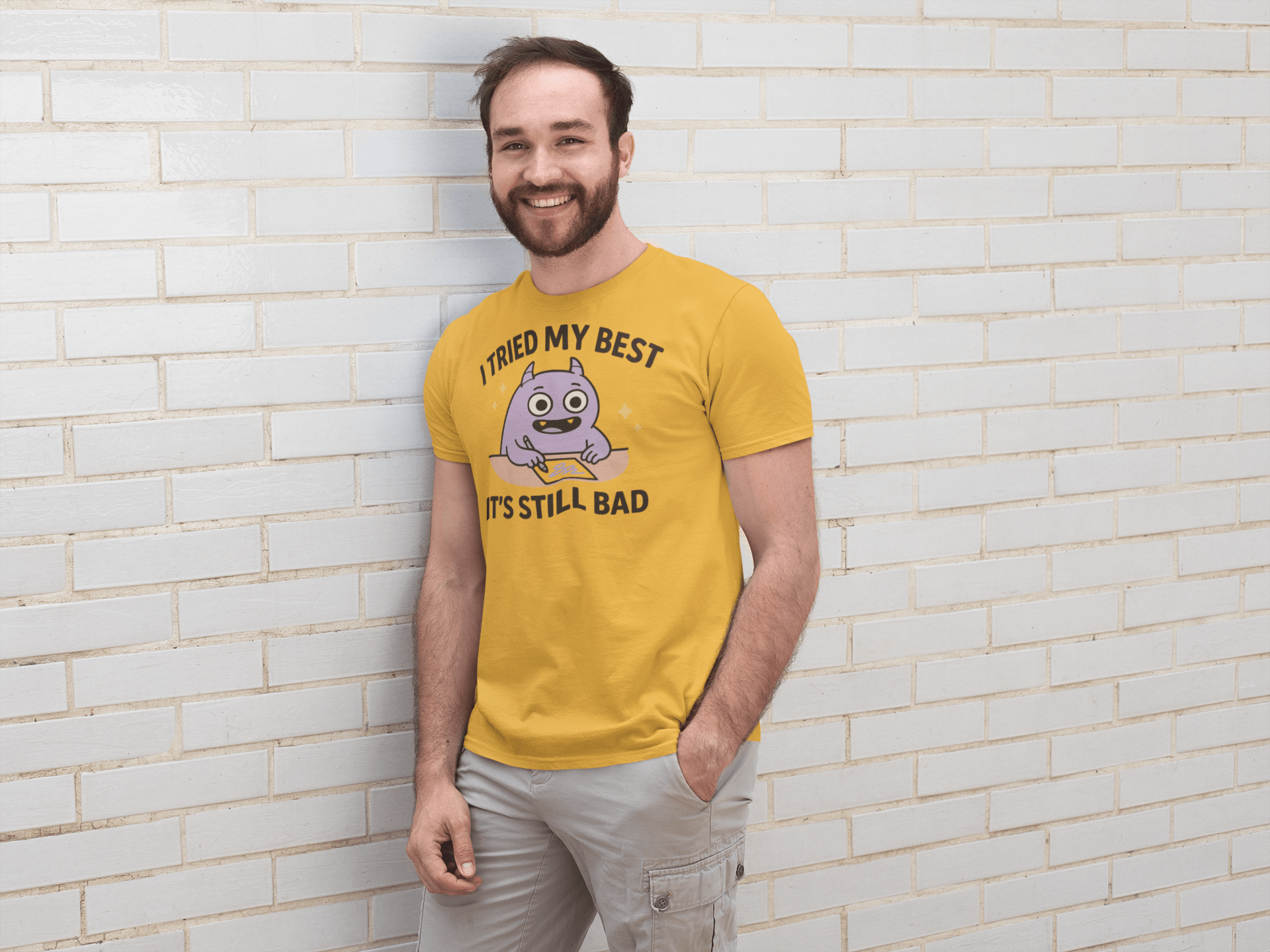 I Tried My Best T-Shirt | Funny Relatable Monster Tee - Irish Green - T-Shirts Online