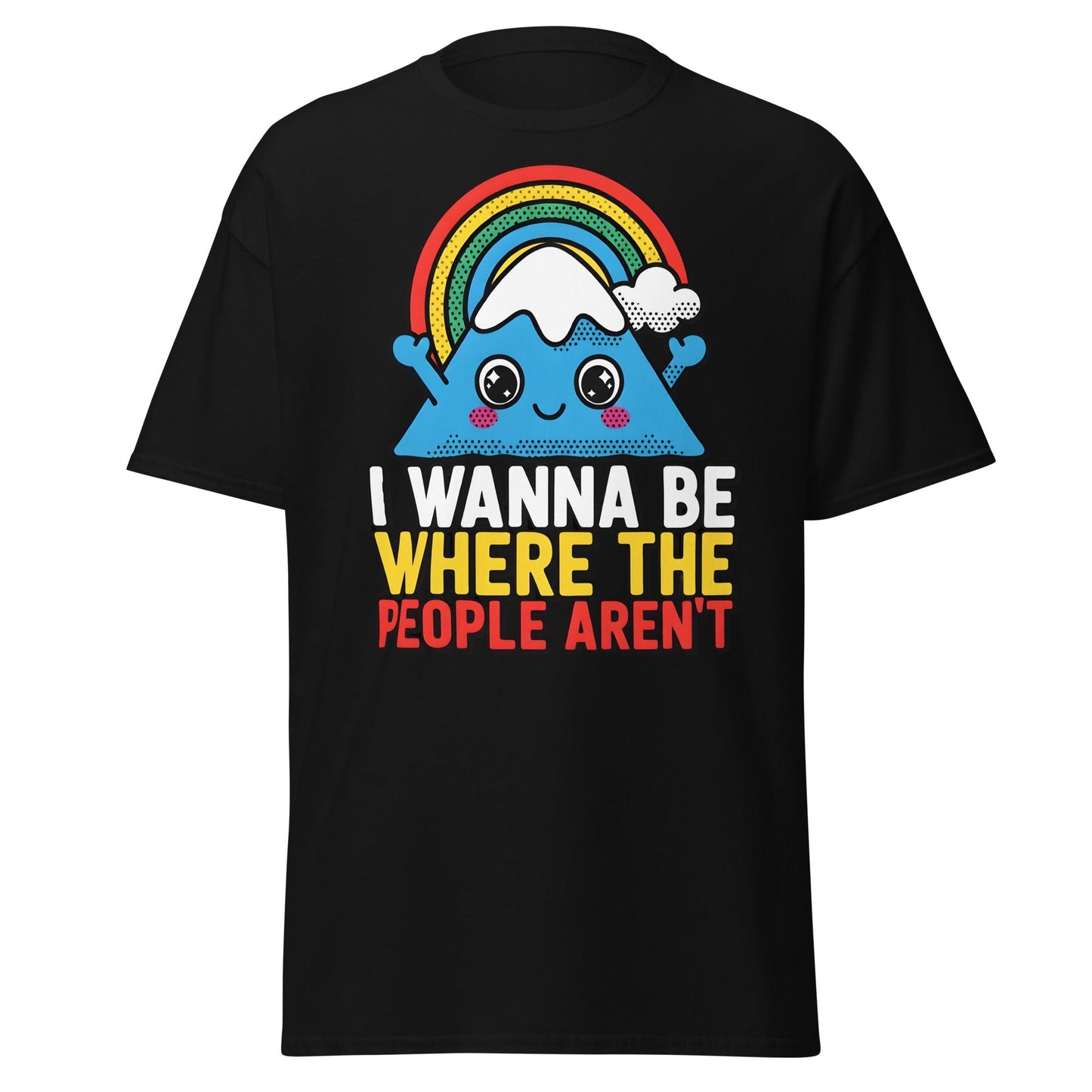 I Wanna Be Where The People Aren't T-Shirt | Introvert Tee - Black - T-Shirts Online