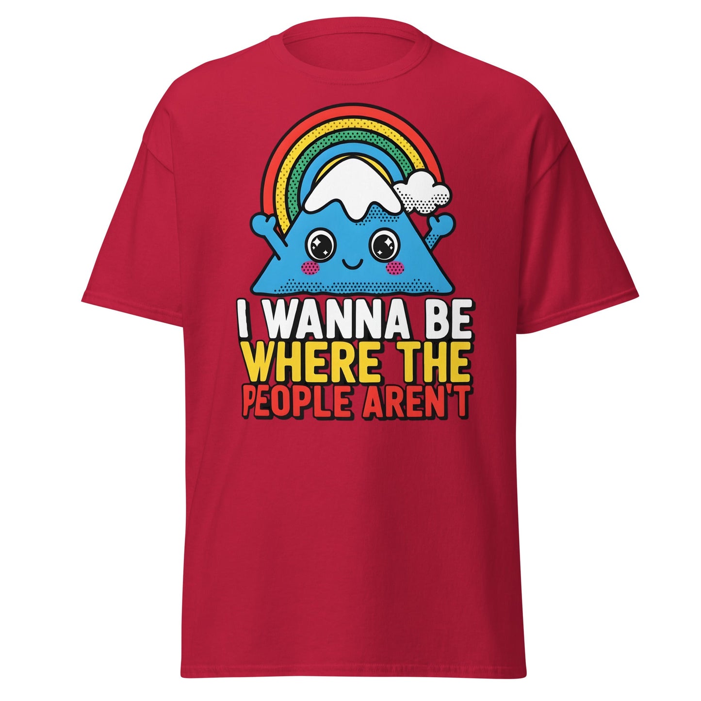 I Wanna Be Where The People Aren't T-Shirt | Introvert Tee - Cardinal - T-Shirts Online
