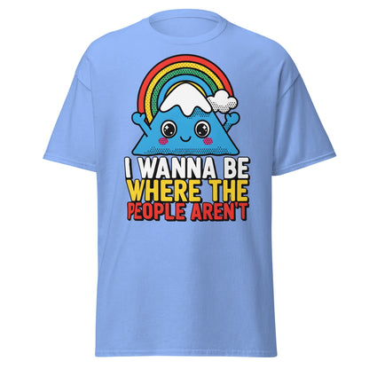 I Wanna Be Where The People Aren't T-Shirt | Introvert Tee - Carolina Blue - T-Shirts Online