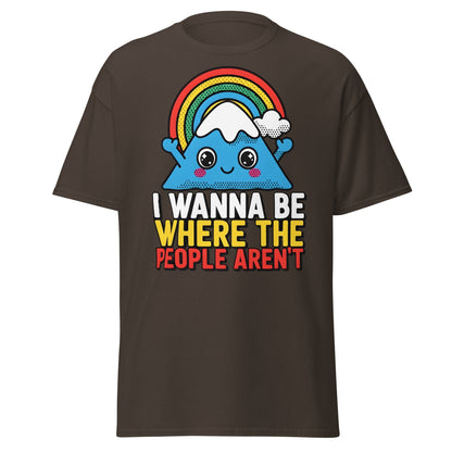 I Wanna Be Where The People Aren't T-Shirt | Introvert Tee - Dark Chocolate - T-Shirts Online