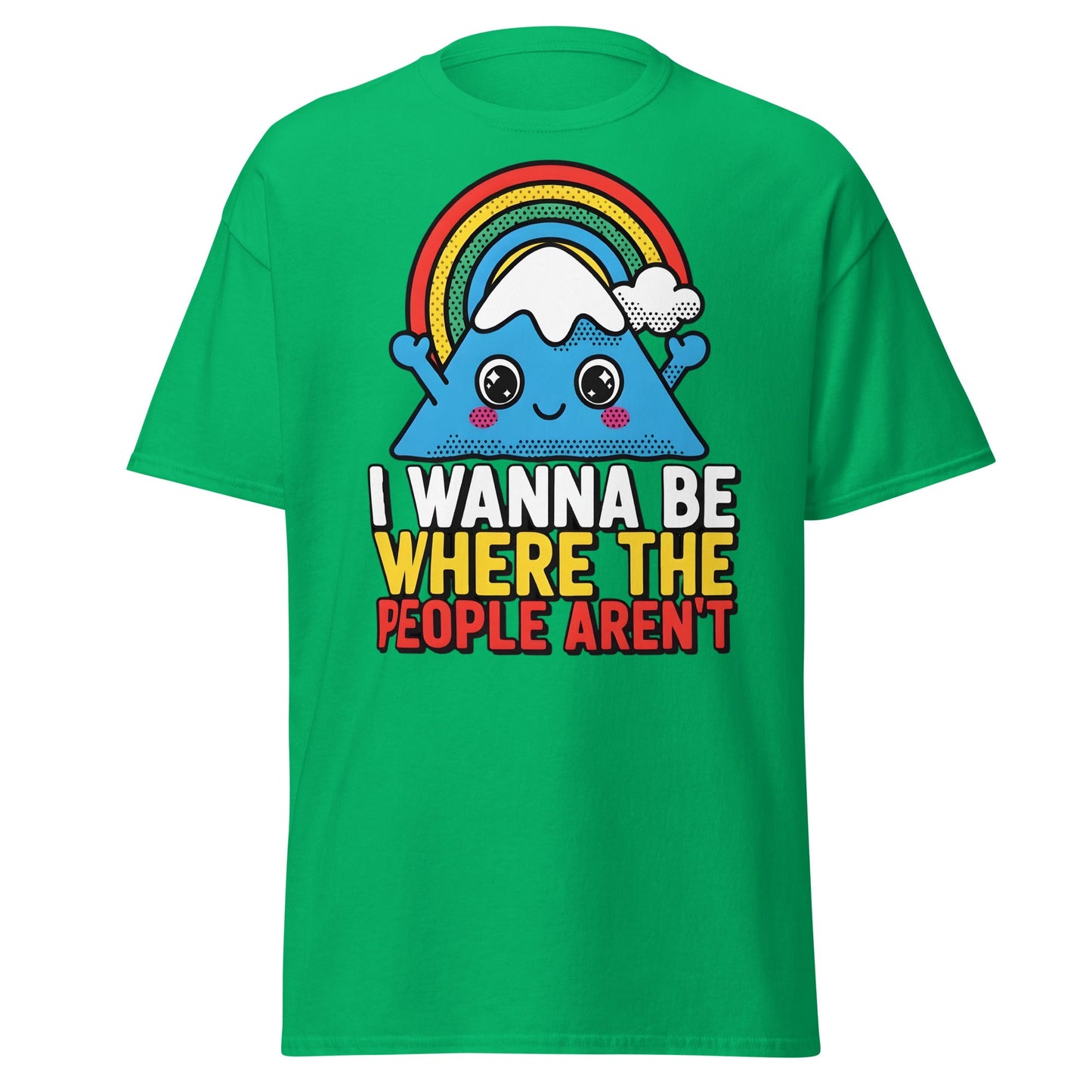 I Wanna Be Where The People Aren't T-Shirt | Introvert Tee - Irish Green - T-Shirts Online