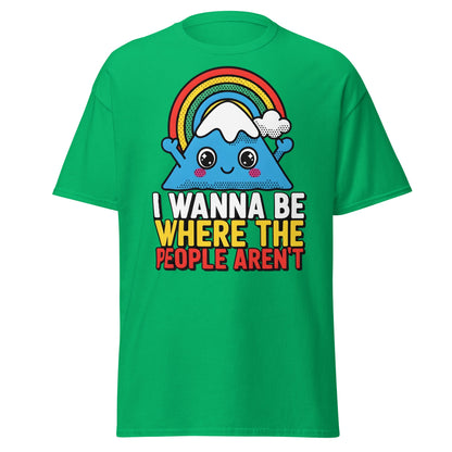 I Wanna Be Where The People Aren't T-Shirt | Introvert Tee - Irish Green - T-Shirts Online