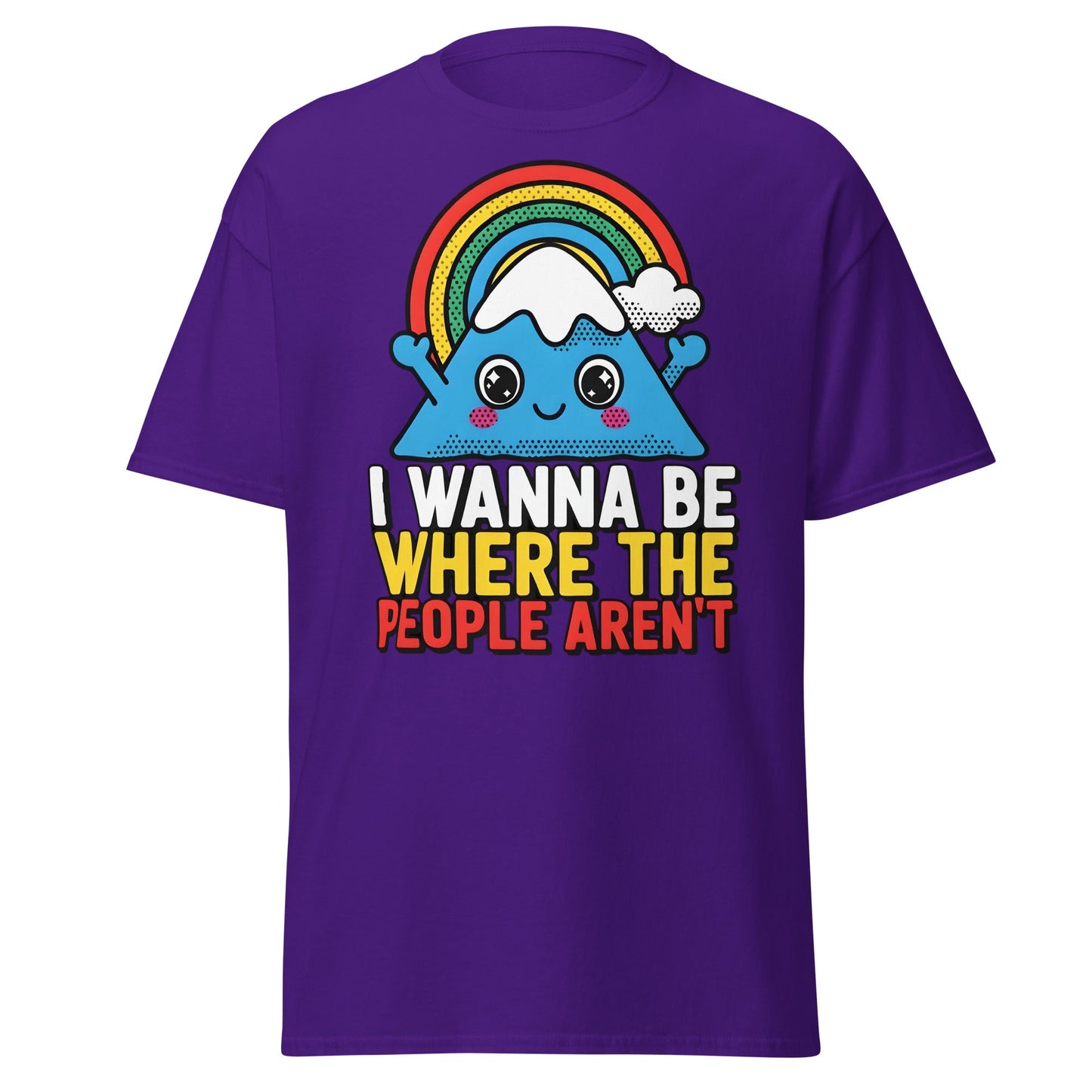 I Wanna Be Where The People Aren't T-Shirt | Introvert Tee - Purple - T-Shirts Online