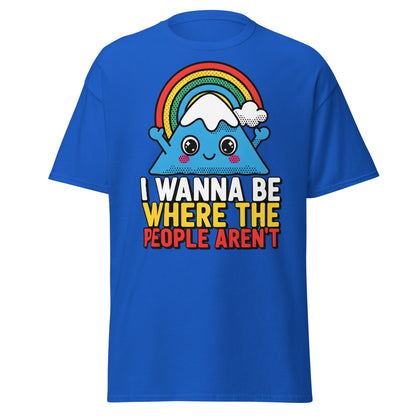I Wanna Be Where The People Aren't T-Shirt | Introvert Tee - Royal - T-Shirts Online