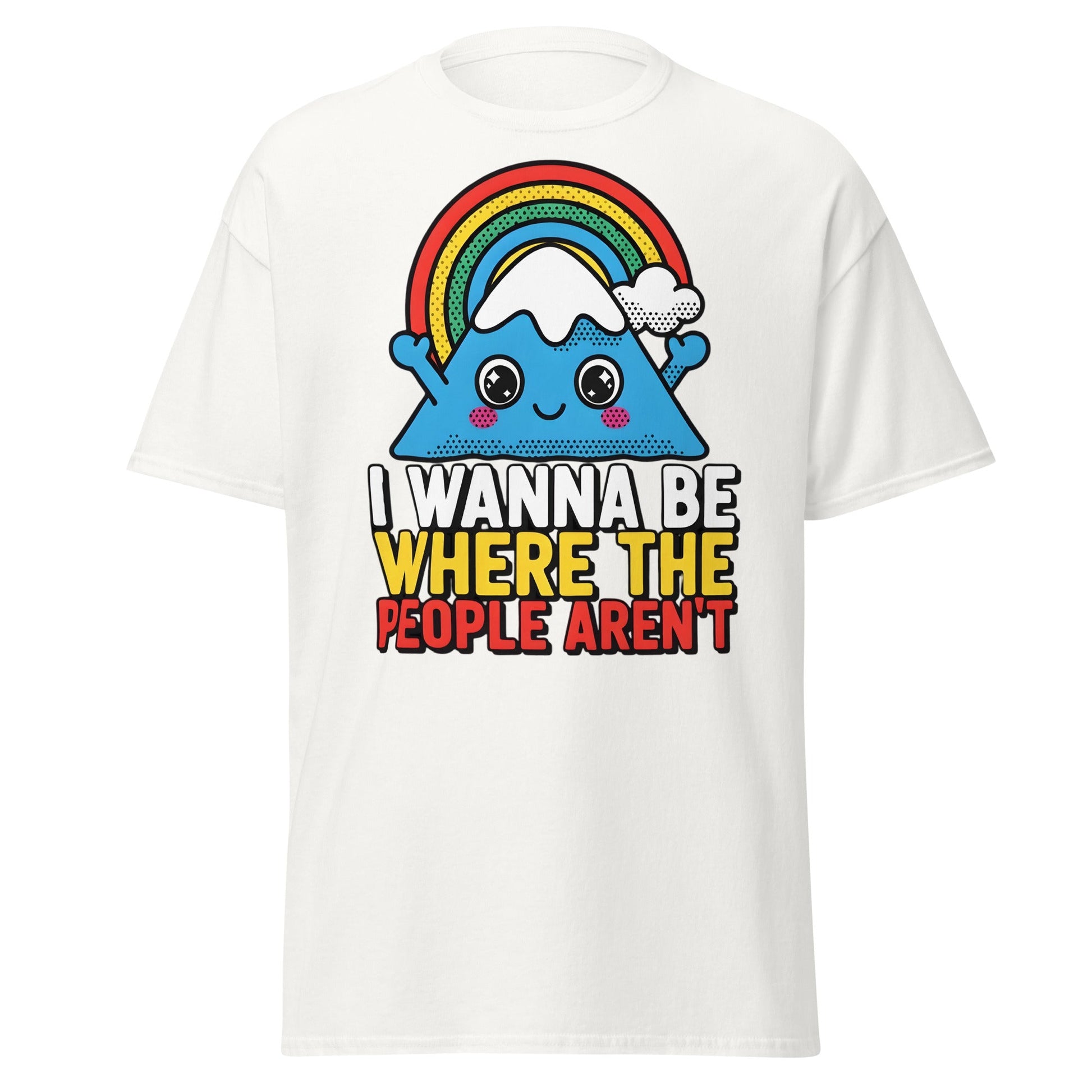 I Wanna Be Where The People Aren't T-Shirt | Introvert Tee - White - T-Shirts Online