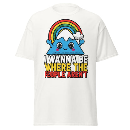 I Wanna Be Where The People Aren't T-Shirt | Introvert Tee - White - T-Shirts Online