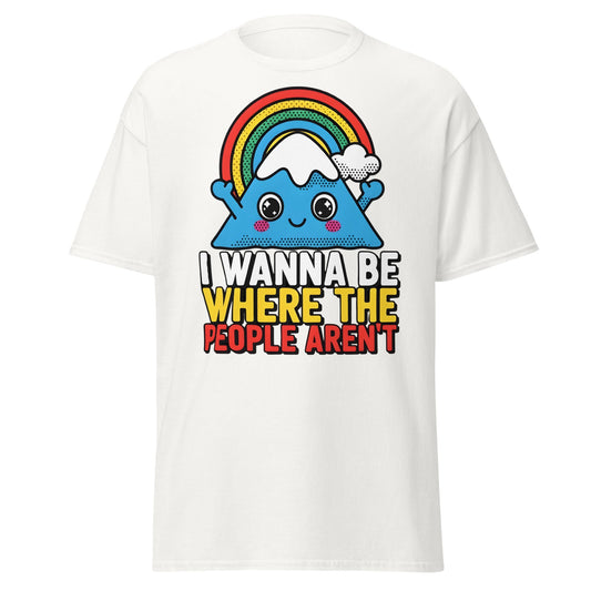 I Wanna Be Where The People Aren't T-Shirt | Introvert Tee - White - T-Shirts Online