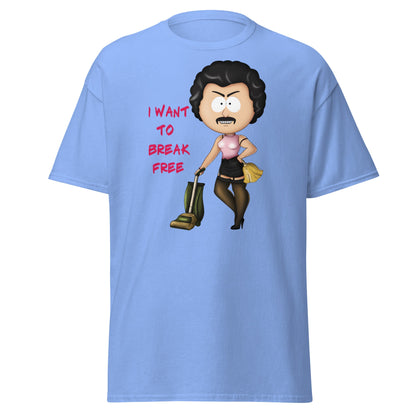 I Want To Break Free T-Shirt - Funny Cleaning Parody - Carolina Blue - T-Shirts Online