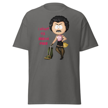 I Want To Break Free T-Shirt - Funny Cleaning Parody - Charcoal - T-Shirts Online