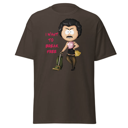 I Want To Break Free T-Shirt - Funny Cleaning Parody - Dark Chocolate - T-Shirts Online
