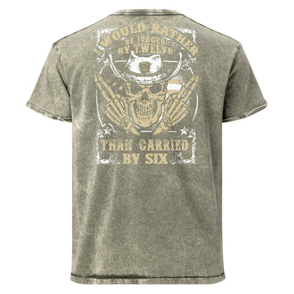 I Would Rather T-Shirt | Men's Denim Army Style Tee - Dark Army Green - T-Shirts Online