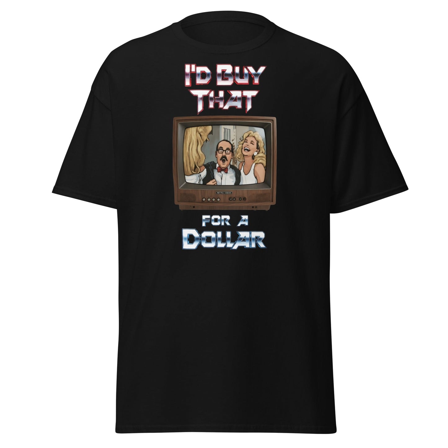 I’d Buy That For A Dollar Retro TV T-Shirt - Black - T-Shirts Online