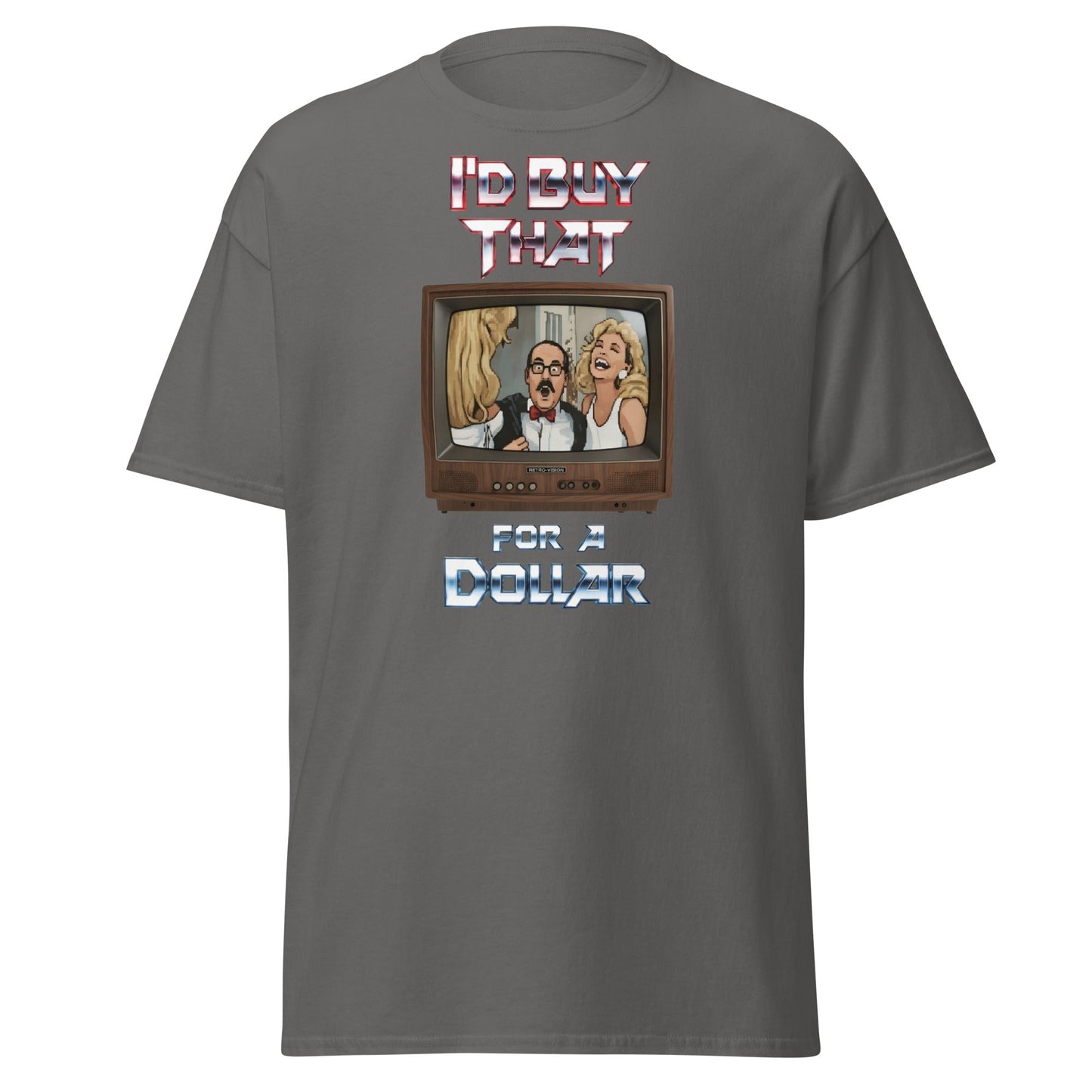 I’d Buy That For A Dollar Retro TV T-Shirt - Charcoal - T-Shirts Online