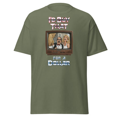 I’d Buy That For A Dollar Retro TV T-Shirt - Military Green - T-Shirts Online