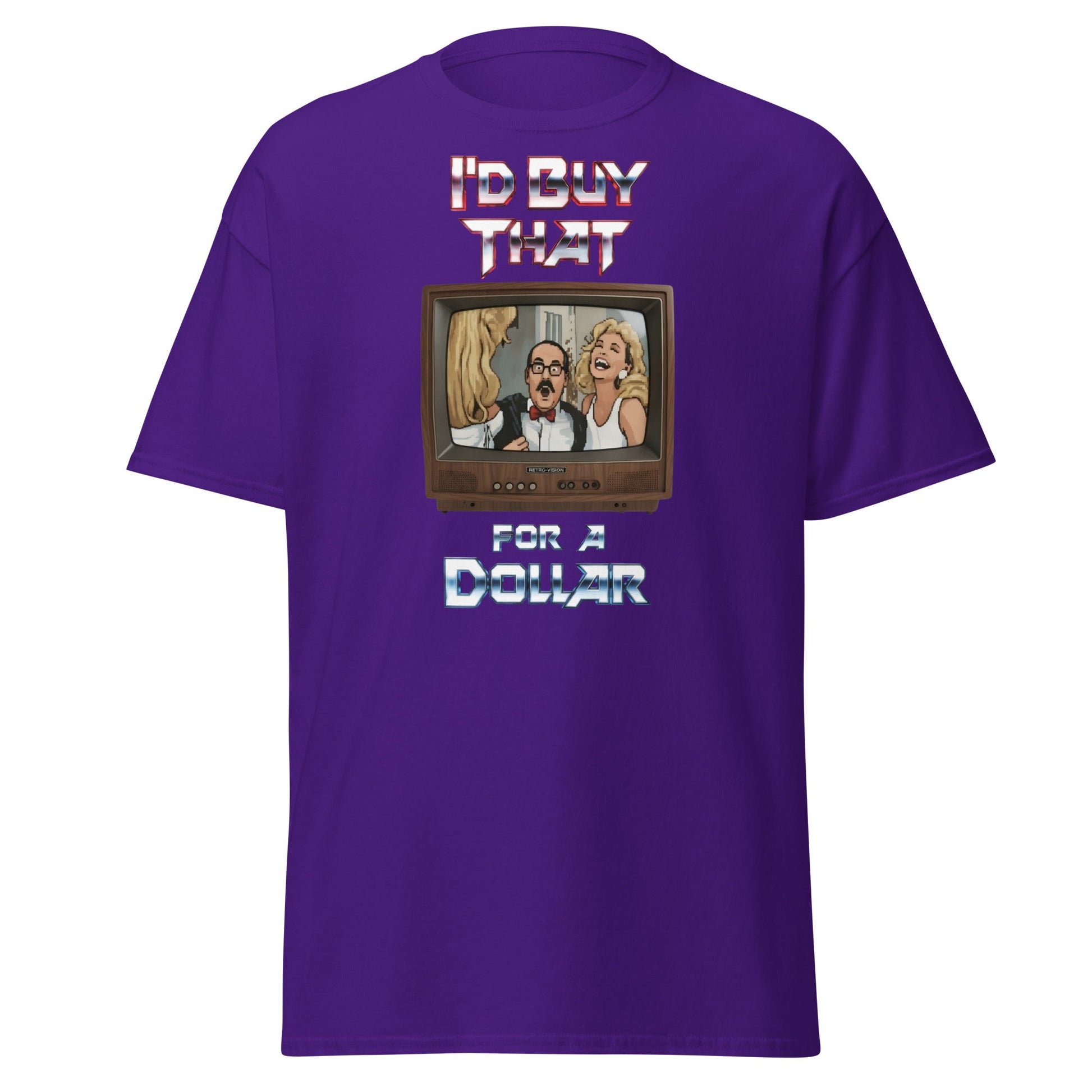 I’d Buy That For A Dollar Retro TV T-Shirt - Purple - T-Shirts Online