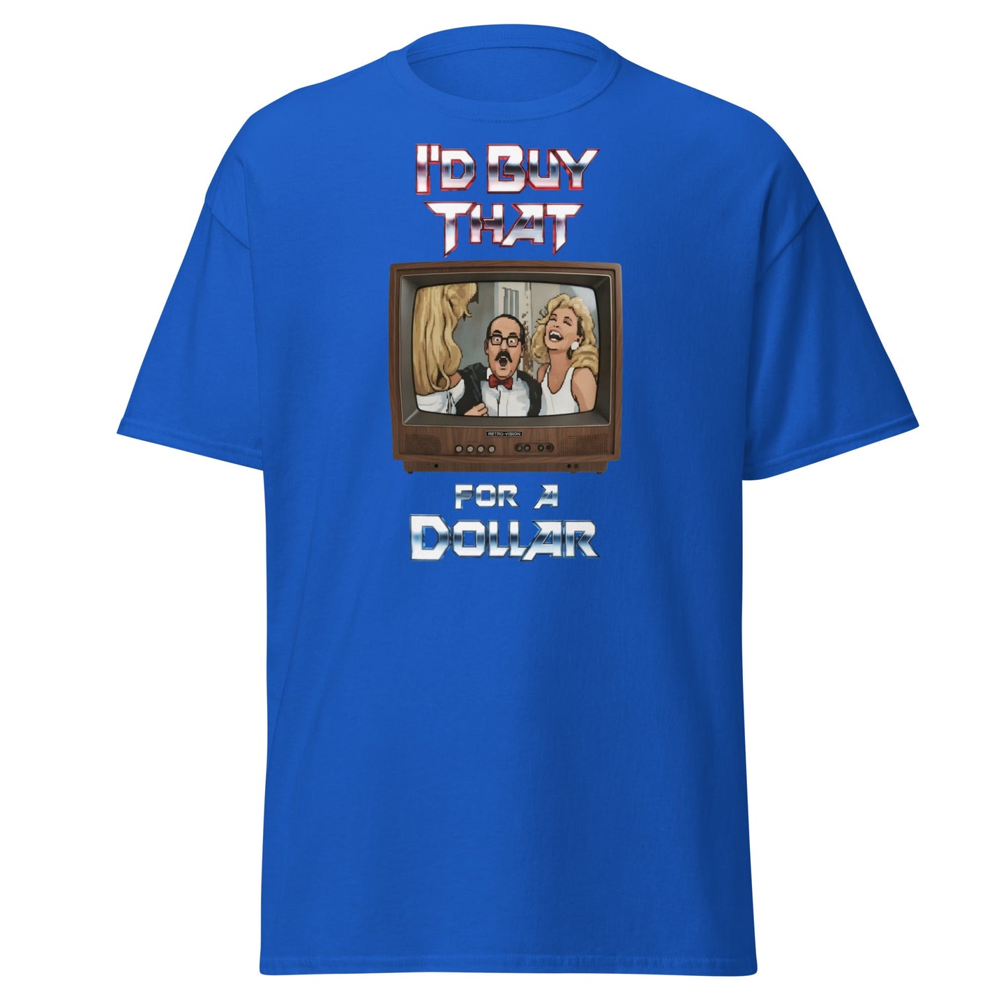 I’d Buy That For A Dollar Retro TV T-Shirt - Royal - T-Shirts Online