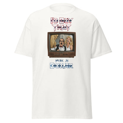 I’d Buy That For A Dollar Retro TV T-Shirt - White - T-Shirts Online