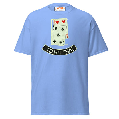 I’d Hit That T-Shirt | Funny Poker & Casino Humor Tee - Carolina Blue - T-Shirts Online