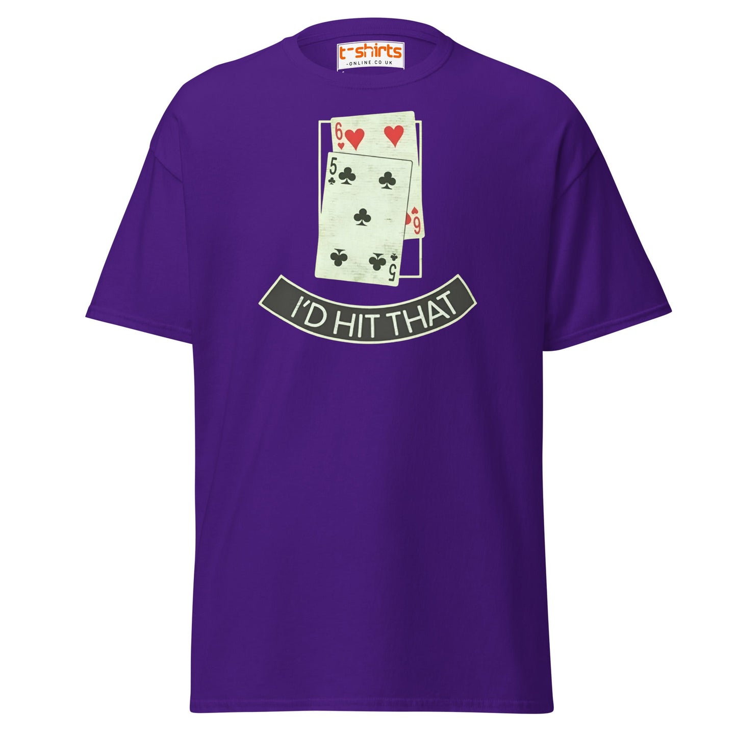 I’d Hit That T-Shirt | Funny Poker & Casino Humor Tee - Purple - T-Shirts Online