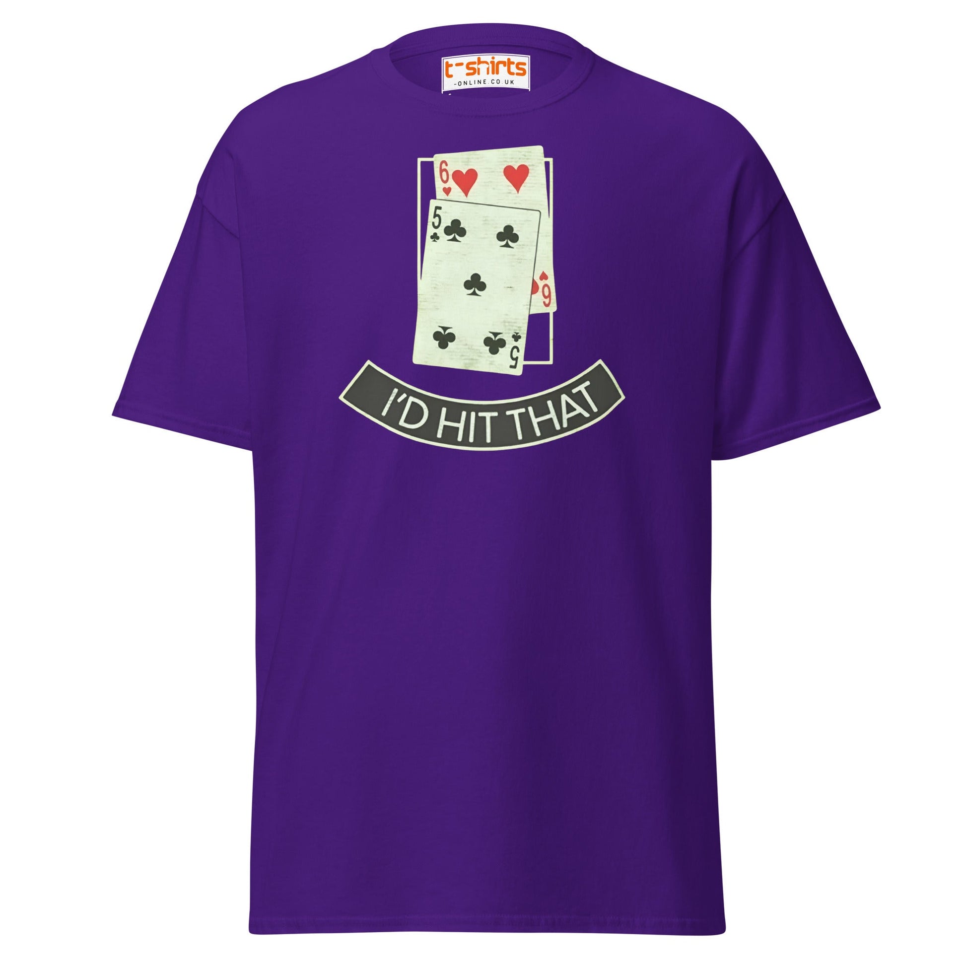I’d Hit That T-Shirt | Funny Poker & Casino Humor Tee - Purple - T-Shirts Online