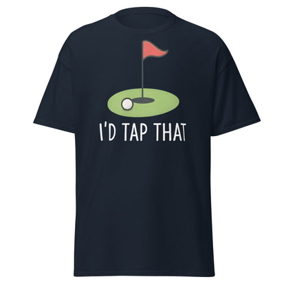 I'd Tap That Golf T-Shirt - Funny Putter Adult Humor Tee - Navy - T-Shirts Online