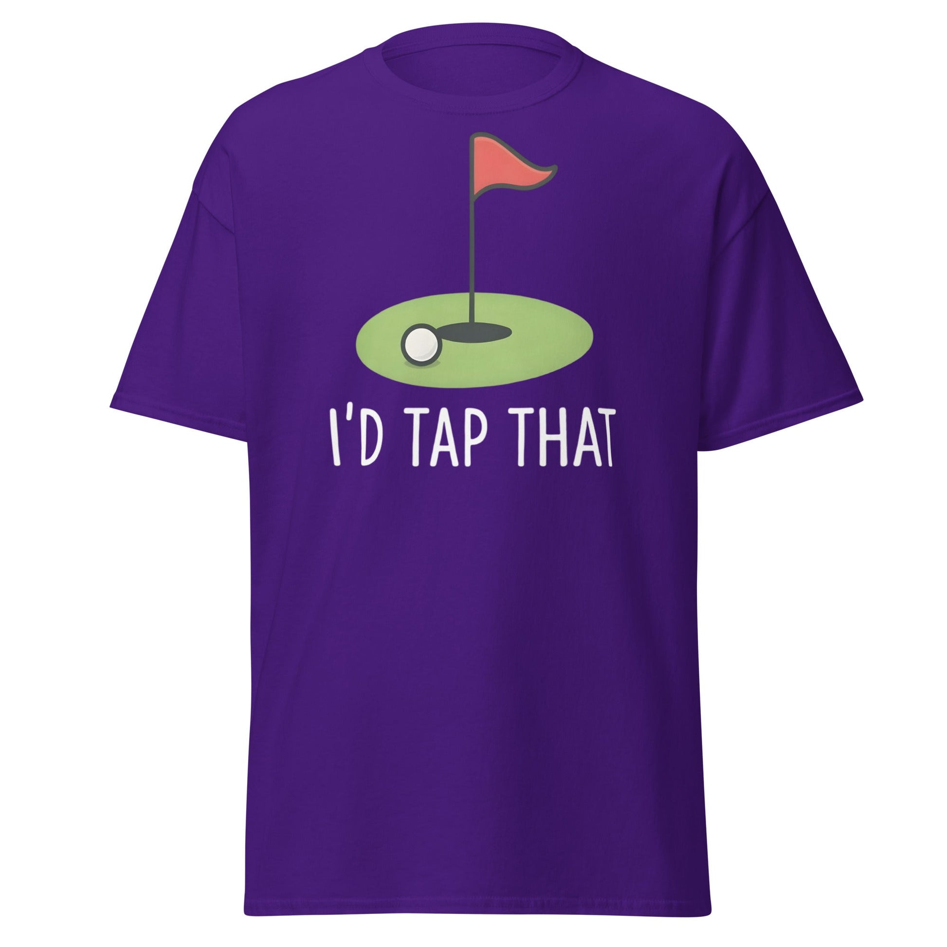 I'd Tap That Golf T-Shirt - Funny Putter Adult Humor Tee - Purple - T-Shirts Online