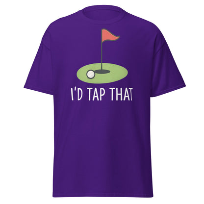 I'd Tap That Golf T-Shirt - Funny Putter Adult Humor Tee - Purple - T-Shirts Online