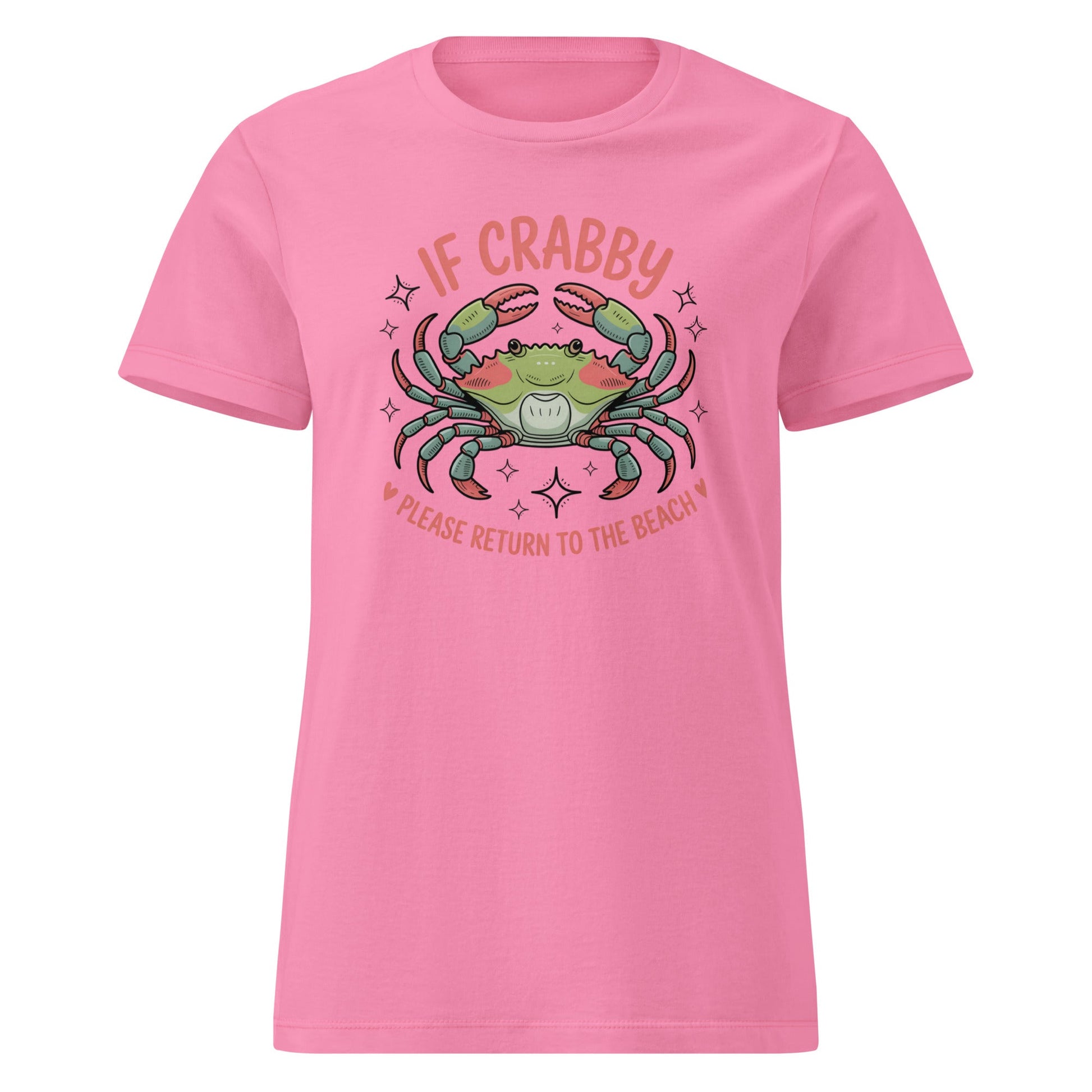 If Crabby Return to Beach T-Shirt | Softstyle Womens Tee - Azalea - T-Shirts Online