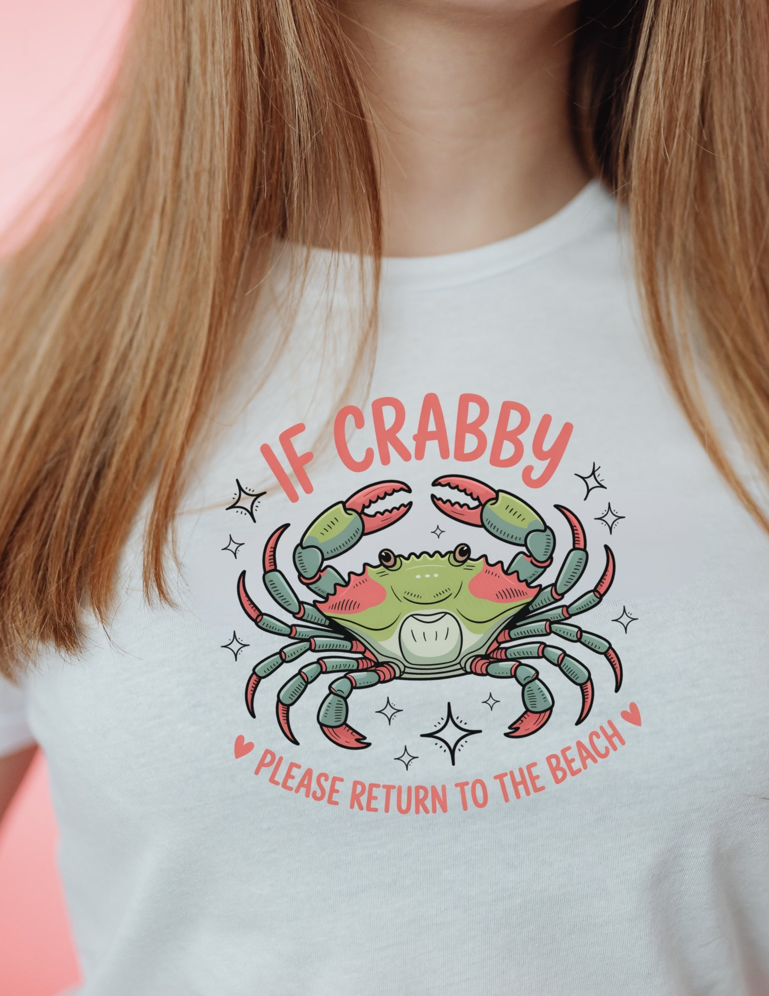If Crabby Return to Beach T-Shirt | Softstyle Womens Tee - Black - T-Shirts Online