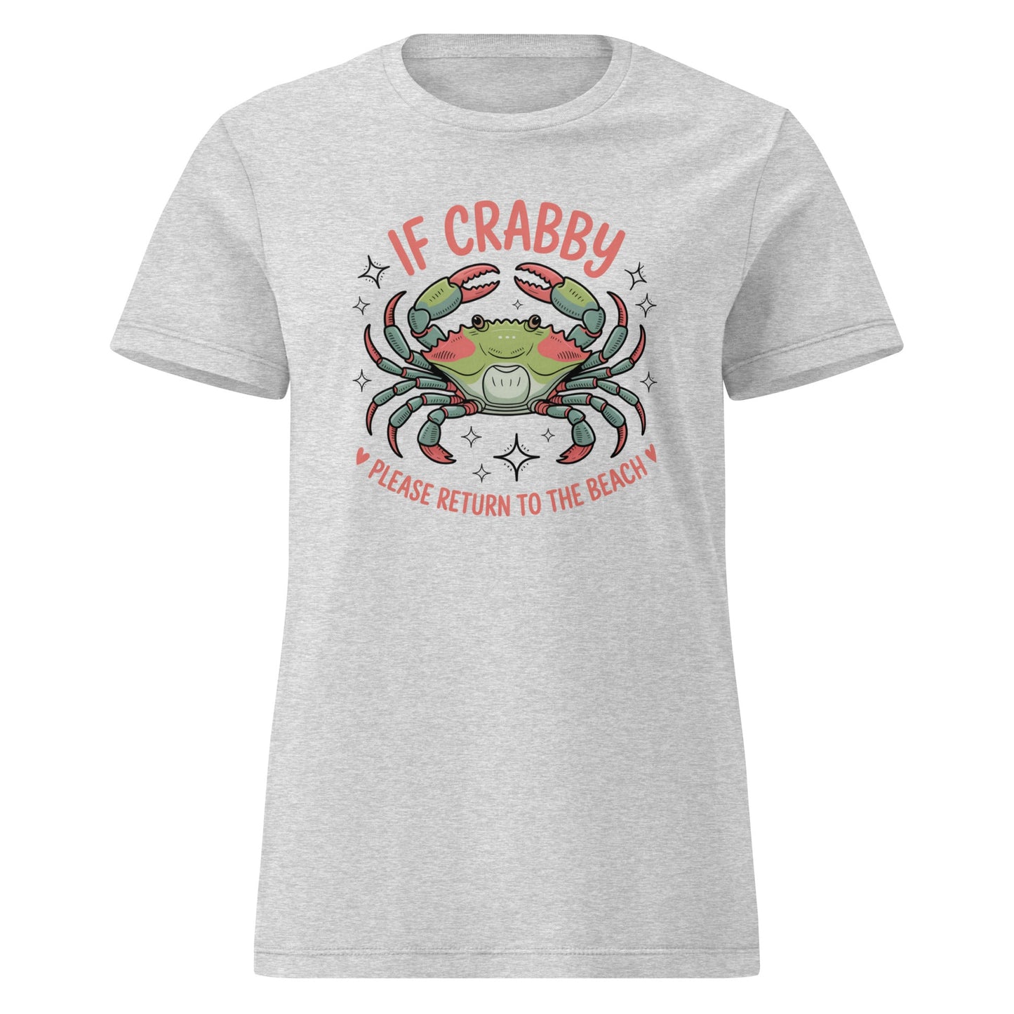 If Crabby Return to Beach T-Shirt | Softstyle Womens Tee - RS Sport Grey - T-Shirts Online