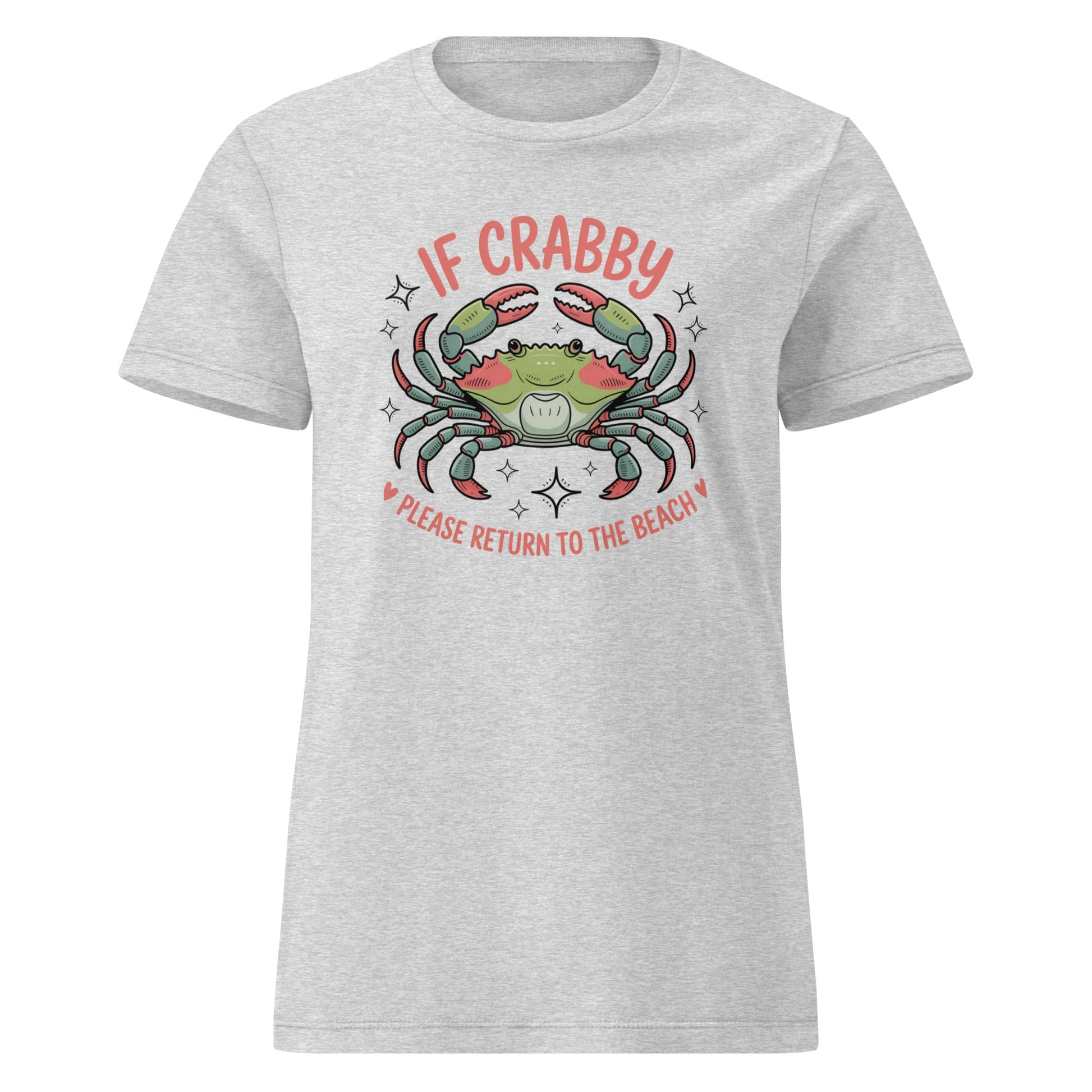 If Crabby Return to Beach T-Shirt | Softstyle Womens Tee - RS Sport Grey - T-Shirts Online