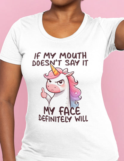 If my Mouth Doesn't Say it | Unicorn T-Shirt - Royal - T-Shirts Online
