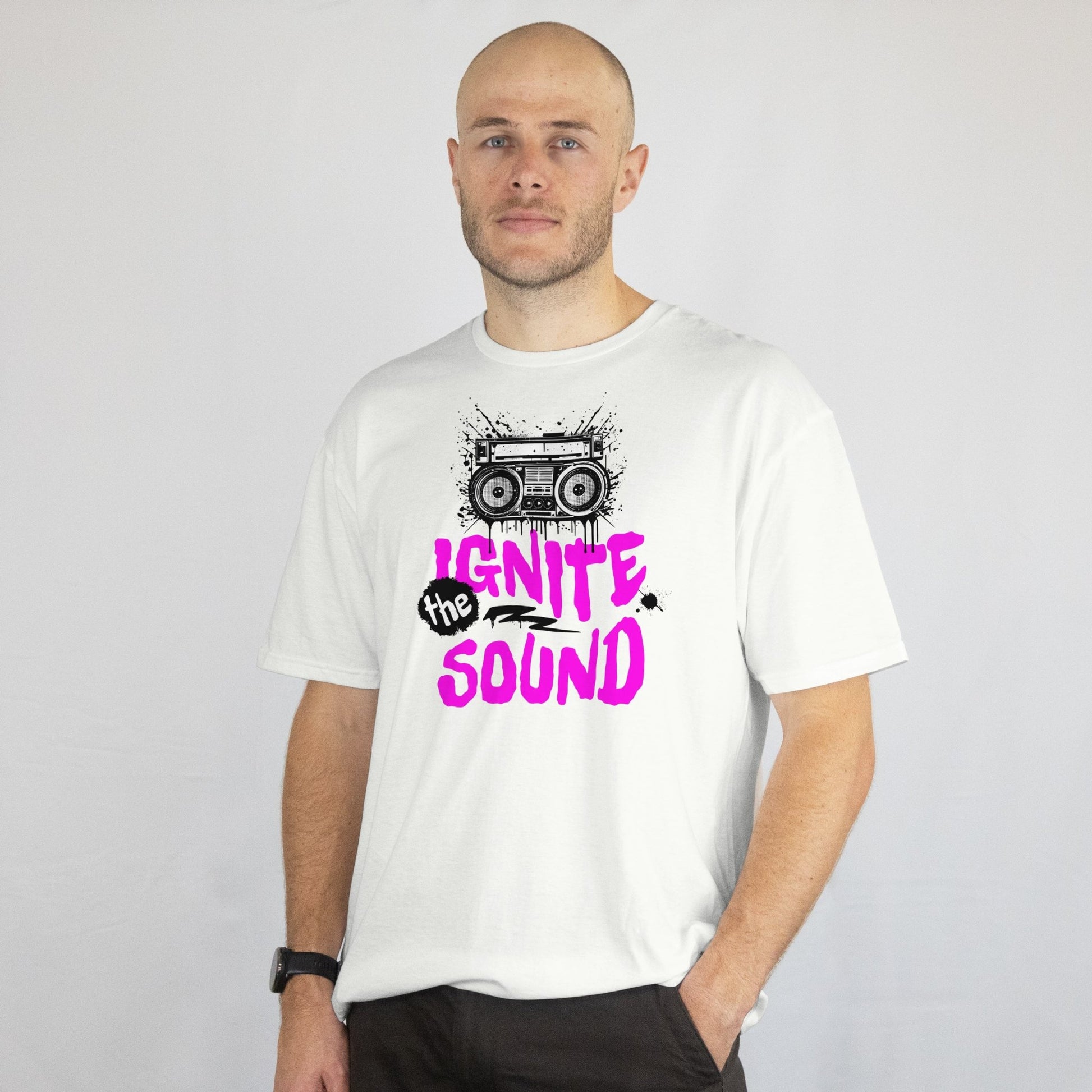 Ignite the Sound T-Shirt | Graphic Music Tee - Black - T-Shirts Online