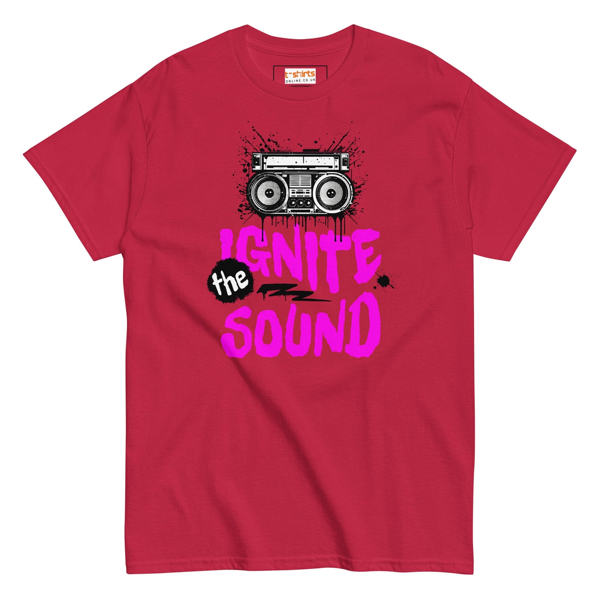 Ignite the Sound T-Shirt | Graphic Music Tee - Cardinal - T-Shirts Online