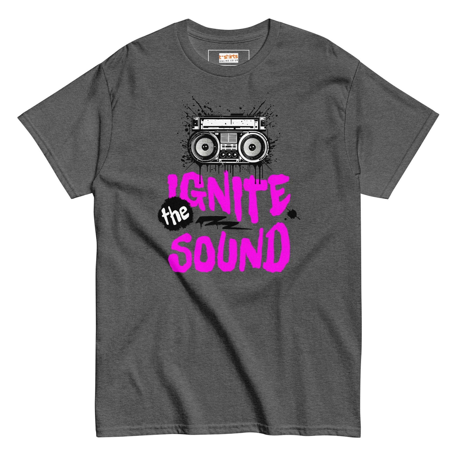 Ignite the Sound T-Shirt | Graphic Music Tee - Dark Heather - T-Shirts Online