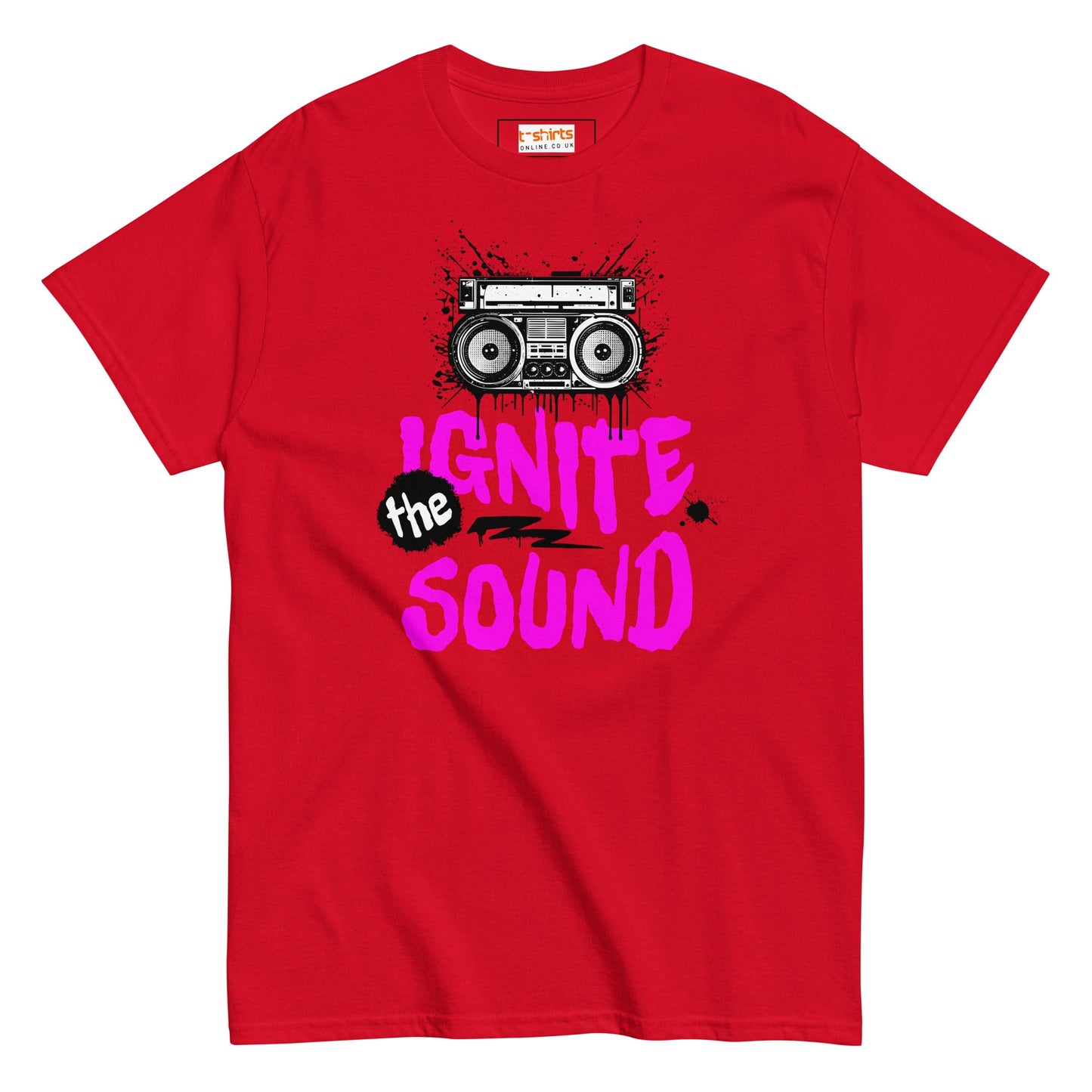 Ignite the Sound T-Shirt | Graphic Music Tee - Red - T-Shirts Online