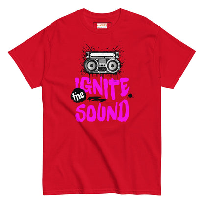 Ignite the Sound T-Shirt | Graphic Music Tee - Red - T-Shirts Online