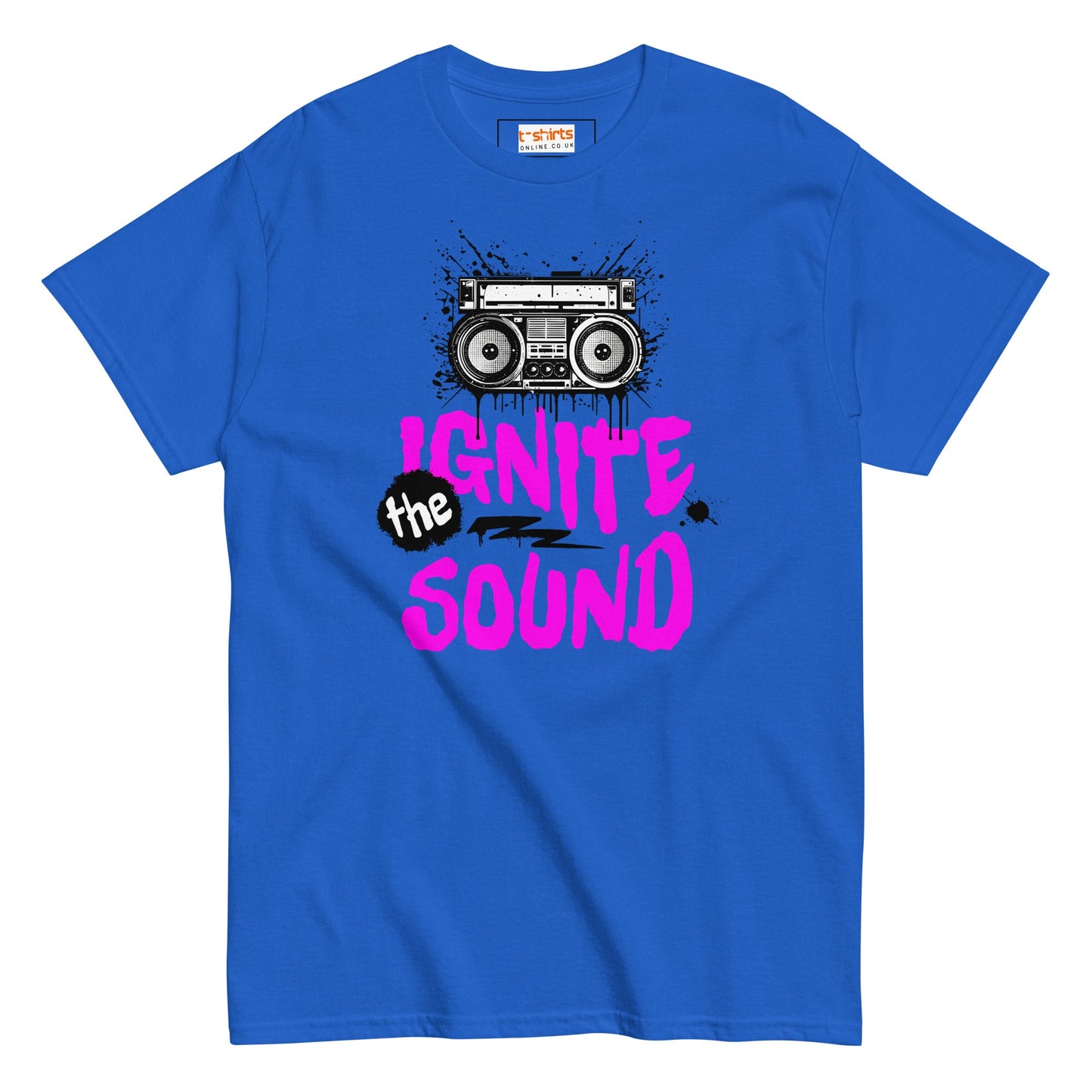 Ignite the Sound T-Shirt | Graphic Music Tee - Royal - T-Shirts Online