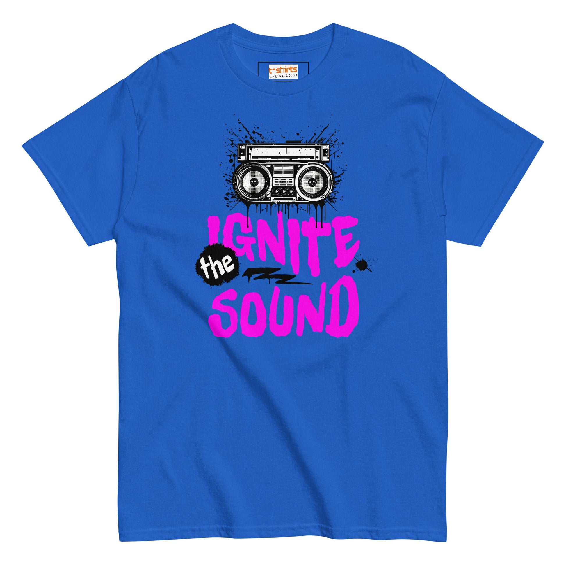 Ignite the Sound T-Shirt | Graphic Music Tee - Royal - T-Shirts Online